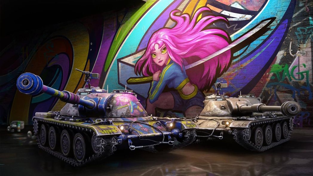 Купить Премиум Танк Легендарный камуфляж «Аямэ» для ASTRON Rex 105 mm для Tanks Blitz | Танкс Блиц