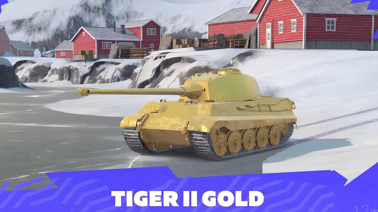 Купить Премиум Танк Tiger II Gold для Tanks Blitz | Танкс Блиц